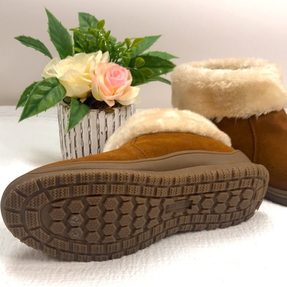 NWT Minnetonka Fur Trim Suede Leather Boots Size 7 - Picture 7 of 9